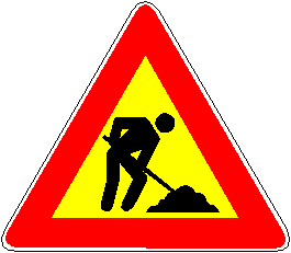 Baustellenschild